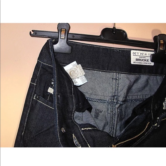 🆕 Diesel Brucke Straight Leg High Waist Jeans Dark Y2K Vintage Low Rise - Picture 9 of 9